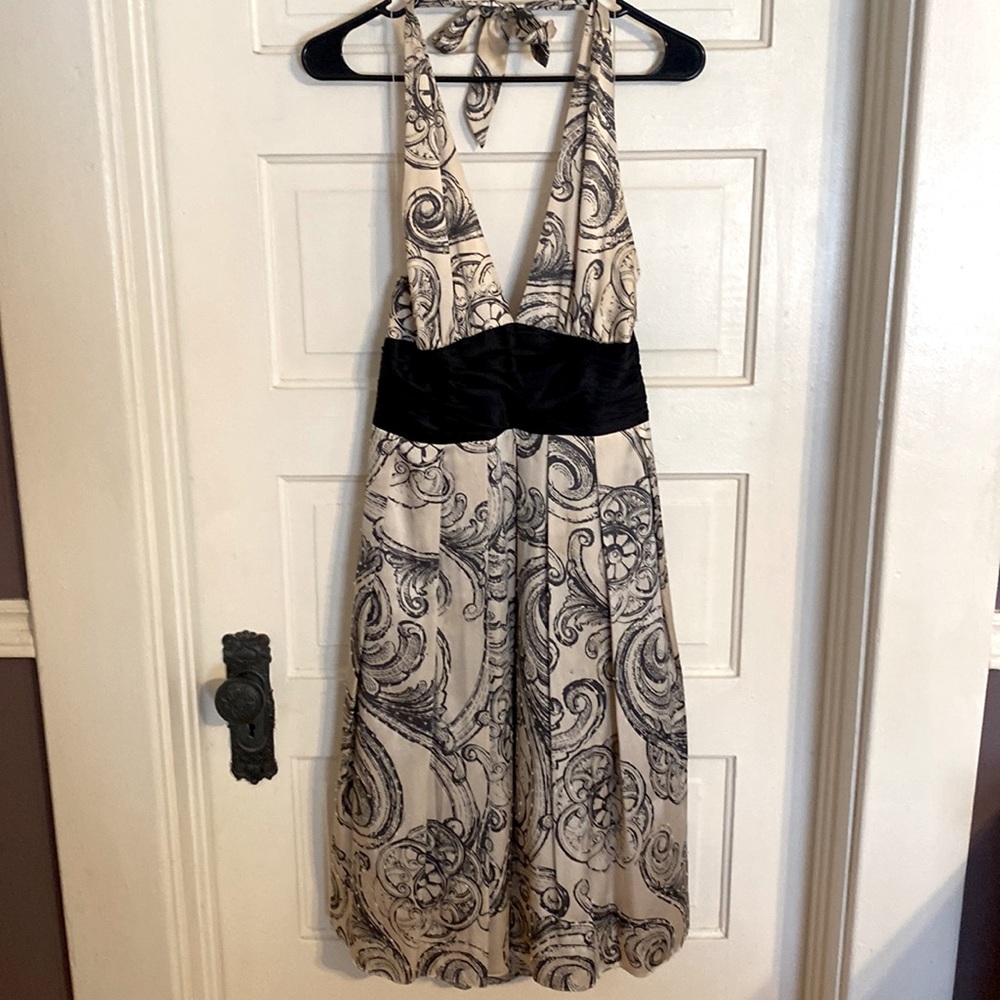 Adrianna Papell Silk Halter Dress